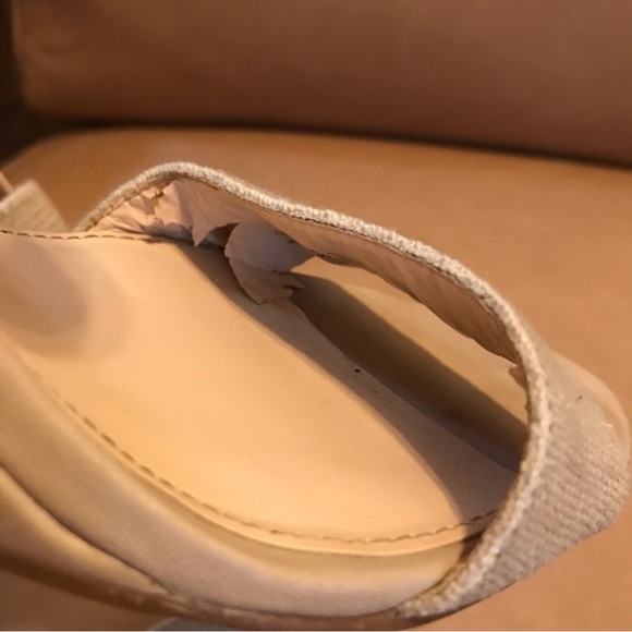 Vince Camuto Stretchy Strap Nude Wedge Heels, 8.5 - Picture 8 of 8